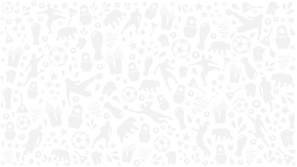 Fototapeta na wymiar Grey background football world soccer cup 2018 at Russia, grey pattern