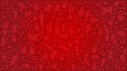 Red background football world soccer cup 2018 at Russia, red pattern