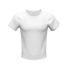 Mockup of white basic unisex t-shirt
