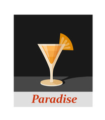 Paradise cocktail menu item or any kind of design