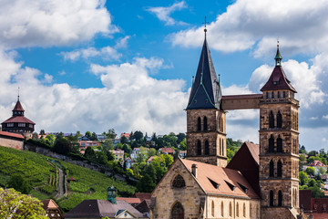 Fototapeta premium Stadtkirche in Esslingen am Neckar