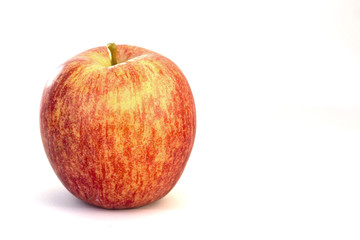 Single apple isolated on white background