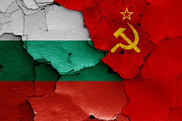 flags of Bulgaria and Soviet Union