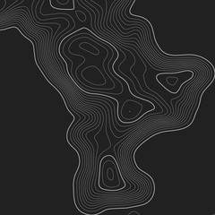 Topographic map. Topographical background. Linear graphics. Vector illustration.