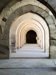 Fototapeta na wymiar Caravanserai, part of many defensive fortresses on the way of silk in Turkey.