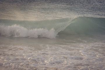 Caribbean sea surface summer wave background.