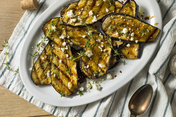 Homemade Grilled Eggplant with Feta