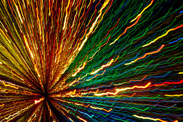 Bright colored light trails