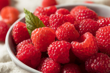 Raw Red Organic Raspberries