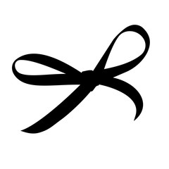 Black silhouette gift bows. Concept for invitation, banners, gift cards, congratulation or website layout vector.
