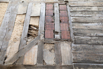 Old timber building construction