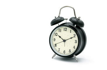 Black retro alarm clock 