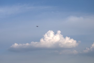 aereoplano,jet,volo,nube,cielo,azzurro