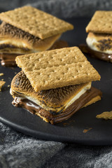 Homemade Chocolate Smores with Marshmallows