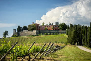 Castles and vineyards of Tuscany, Chianti wine region of Italy