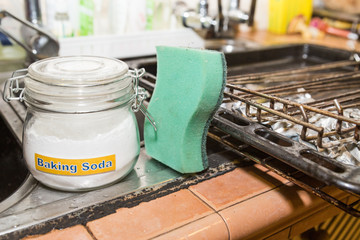 Baking soda or sodium bicarbonate are effective safe cleaning agent