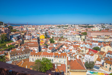 Fototapeta na wymiar Nice panoramic view of Lisbon city Portugal
