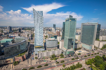 The skyline of Warsaw