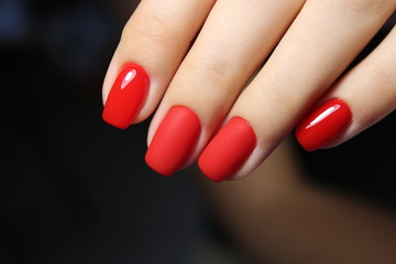 fashion manicure of nails