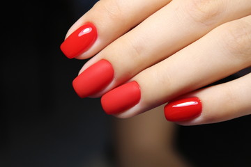 glamorous manicure of nails