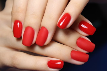 glamorous red manicure