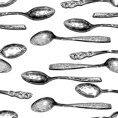 Pattern of the drawn teaspoons