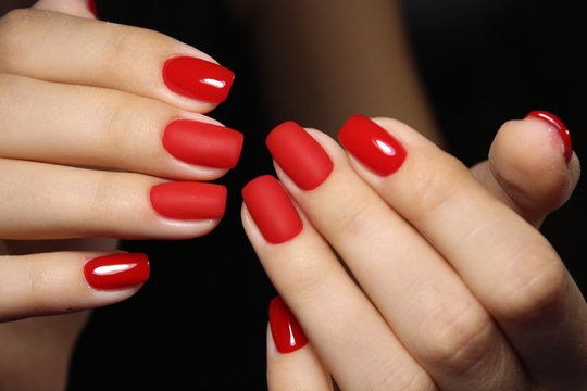 beautiful red nails