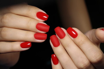 sexy red manicure