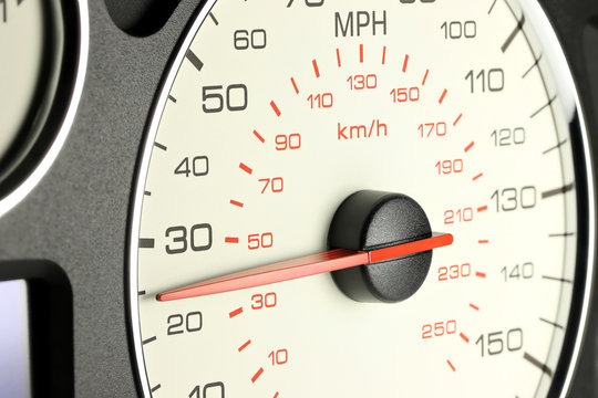 speedometer at 25 MPH