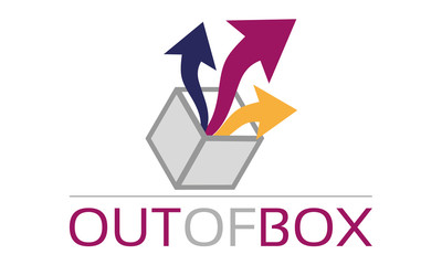 Out Of Box Arrow Logo Design Cube Würfel