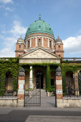 Obraz premium Church of Christ the King, Mirogoj cemetery in Zagreb, Croatia 