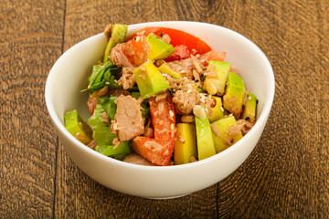 Tuna and avocado salad