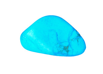 Blue magnesite on white background