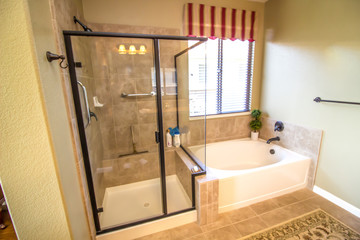 Modern Bathroom With Shower And Tub