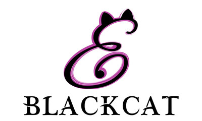 Black Cat Logo Design Schwarze Katze