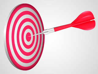 Red darts. Target concept. Vector illustration.