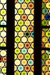 Abstract colored glass circles