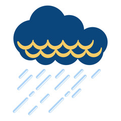 Isolated rainy weather icon