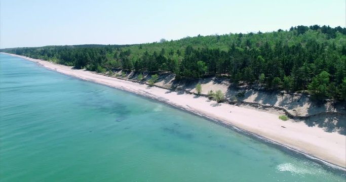 Beach on Superior Lake, Upper Peninsula Michigan