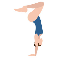 Girl practicing yoga