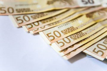 Euro currency. pile of paper euro banknotes as part of the united country's payment system. Euro banknotes stacked by value. Money concept. Cash background. Euro Money Banknotes. Exchange. Bank