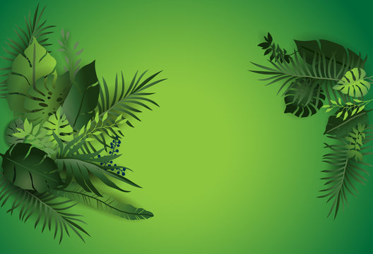 Green Tropical nature poster