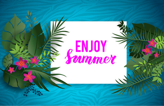 Tropical summer nature poster