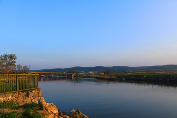 Fototapeta na wymiar river and bridge sile istanbul