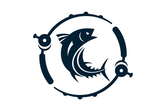 fishing logo vector icon concept