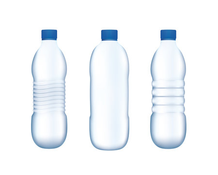 Water bottles, vector