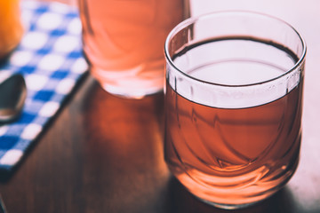 Cups of tea on the grunge background