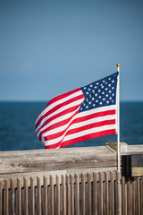 American Flag on South Carolina Pier