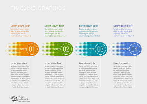 Timeline, Flowchart Design #Vector Graphics