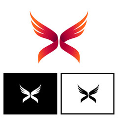 Wing Letter x Logo